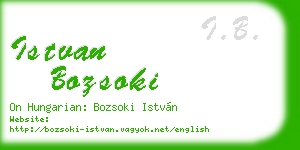 istvan bozsoki business card