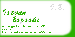 istvan bozsoki business card